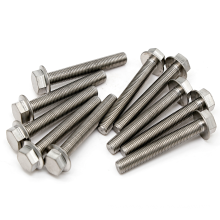 M10*15mm Stainless Steel  Without Serrated A2 A4 304 316 410 White Zinc plated PTFE Ni-plated Hex flange head bolts